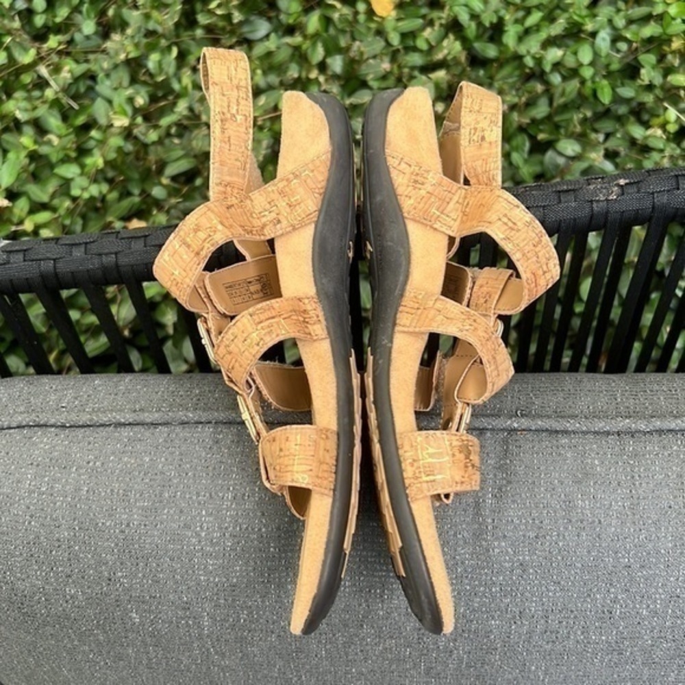 Vionic Triple Strap Amber Adjustable Sandal- Gold… - image 2